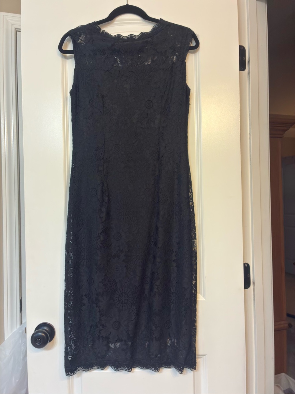 Stanzino Black Lace Midi Dress